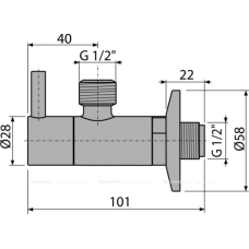 Вентиль AlcaPlast ARV003 с фильтром, хром