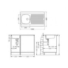 Кухонная мойка Alveus Classic 70 1108745 нержавеющая сталь в комплекте с сифоном