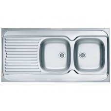 Кухонная мойка Alveus Classic 100 1009085 нержавеющая сталь в комплекте с сифоном