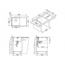 Кухонная мойка Alveus Pure 40R Kmb 1103651 нержавеющая сталь в комплекте с сифоном