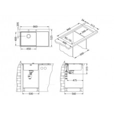 Кухонная мойка Alveus Pure 50R Kmb 1103653 нержавеющая сталь в комплекте с сифоном