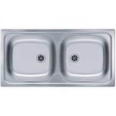 Кухонная мойка Alveus Basic 70 1008846 нержавеющая сталь в комплекте с сифоном