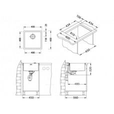 Кухонная мойка Alveus Monarch Quadrix 30 1103319 золото в комплекте с выпуском без сифона