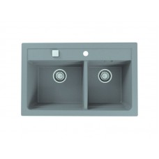 Кухонная мойка Alveus Atrox 50 Granital 1132001 серая в комплекте с сифоном