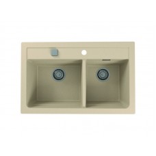 Кухонная мойка Alveus Atrox 50 Granital 1131999 бежевая в комплекте с сифоном