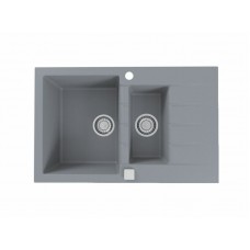 Кухонная мойка Alveus Cadit 70 Granital 1131360 серая в комплекте с сифоном