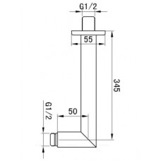 Кронштейн для верхнего душа Aquanet Square AF210-31S-S