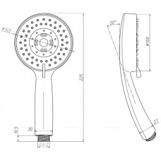 Душевая лейка Aquanet Round AF210-81R-S