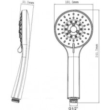 Душевая лейка Aquanet КН50601СР, 188073