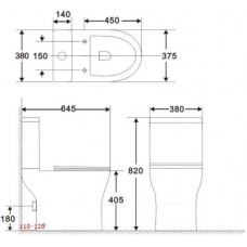 Унитаз-компакт Aquanet Rimless Roll 2-C CL-12289