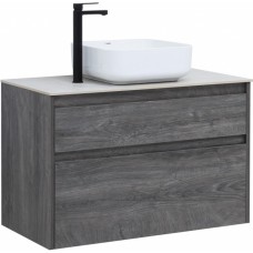 Тумба с раковиной Aquanet Nova Lite 90 дуб рошелье (2 ящика)