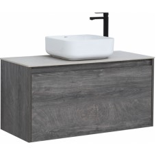 Тумба с раковиной Aquanet Nova Lite 100 дуб рошелье (1 ящик)