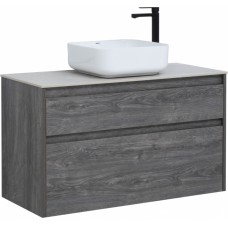 Тумба с раковиной Aquanet Nova Lite 100 дуб рошелье (2 ящика)