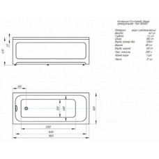 Акриловая ванна Aquatek Мия 180х80 см MIY180-0000001, белый