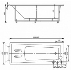Акриловая ванна Aquatek Либра 150х70 см LIB150-0000037, белый