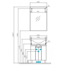 Зеркало Aquaton Фиджи 60 1A179502FG010 белое