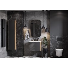 Зеркальный шкаф 60 см Aquaton Сохо 1A258302AJA0R, графит
