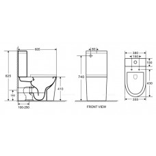 Унитаз-компакт Azario AZ-2149 с сиденьем микролифт