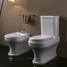 Крышка-сиденье Azzurra Charme CHA1800/F bi/br для унитаза с микролифтом, петли бронза