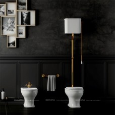 Крышка-сиденье Azzurra Charme CHA1800/F bi/oro для унитаза с микролифтом, петли золото
