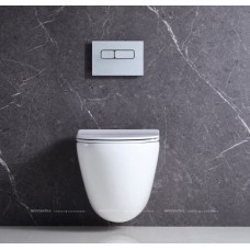 Чаша подвесного унитаза BelBagno AMANDA BB051CHR безободковая, с креплением