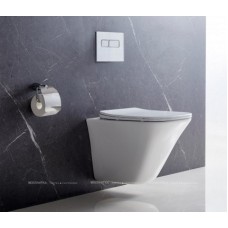 Чаша подвесного унитаза BelBagno MARMI BB052CHR безободковая, с креплением