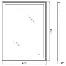 Зеркало BelBagno SPC-GRT-600-800-LED-TCH-WARM