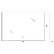 Зеркало BelBagno SPC-GRT-1200-800-LED-TCH-PHONE