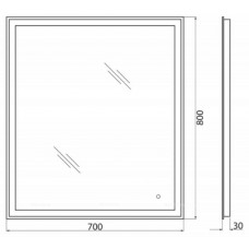 Зеркало BelBagno SPC-GRT-700-800-LED-TCH