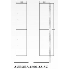 Шкаф подвесной Belbagno Aurora-1600-2A-SC-BO-P-R