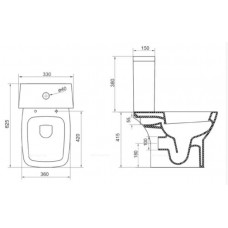 Унитаз-компакт BelBagno Lago BB128CP