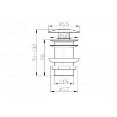 Донный клапан BelBagno BB-SC-CRM