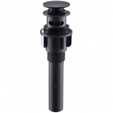Донный клапан BelBagno BB-PCU-03-NERO для раковины, чёрный матовый