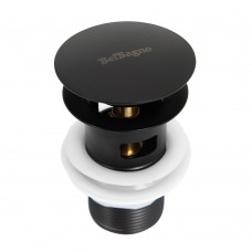 Донный клапан BelBagno BB-SAT-NERO для раковины, чёрный матовый