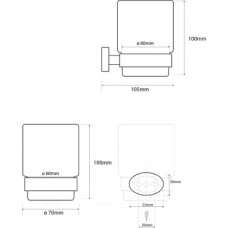 Держатель для зубных щеток Bemeta Oval 118410011