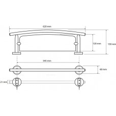 Полка стеклянная Bemeta Alfa 102402243