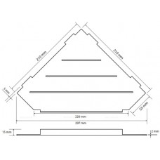 Полка душевая угловая Bemeta Cytro 101302455