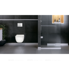 Комплект Berges Novum 047213 инсталляция Novum525 + кнопка L3 хром глянец + подвесной унитаз EGO Rimless + сидение дюропласт Toma Slim SO