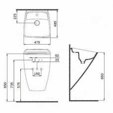 Раковина 48 см Bocchi Firenze 1082-008-0126 ваниль матовый