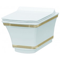 Чаша подвесного унитаза Boheme Hermitage GOLD 951-G с узором