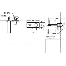 Встраиваемый смеситель для умывальника Bravat Rhein P8429564BW-ENG