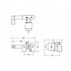 Скрытая часть для настенного смесителя Bravat Built-in D968K-ENG