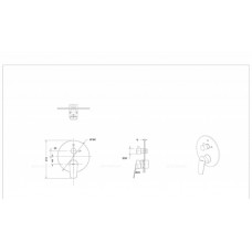 Встраиваемый смеситель Bravat Rhein PB8429564CP-2-ENG