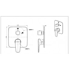 Встраиваемый смеситель Bravat Source PB8173218BW-2-ENG