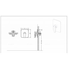 Встраиваемый смеситель Bravat Source PB8173218BW-ENG