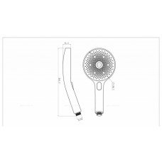Душевая лейка Bravat 3 режима P70301BW-ENG