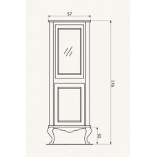 Шкаф-пенал Cezares Giubileo VTGIU.04 decorato