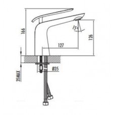 Cмеситель Creavit Bloom BL1511-B для раковины