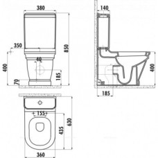 Бачок Creavit Antik AN410-00CB00E-0000