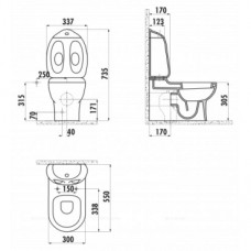 Бачок детский Creavit DUCKY DC400-00CB00E-0000